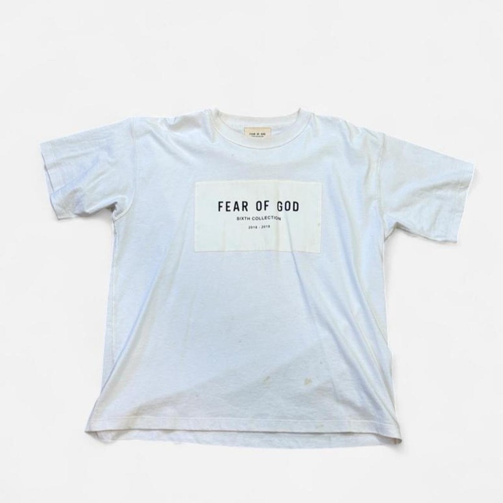 Fear Of God Sixth Collection White Box Logo T Shirt 2018 2019